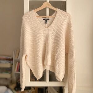 V-neck knit sweater